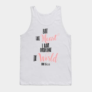 John 16:33 Hand Writing Bible Verse Tank Top